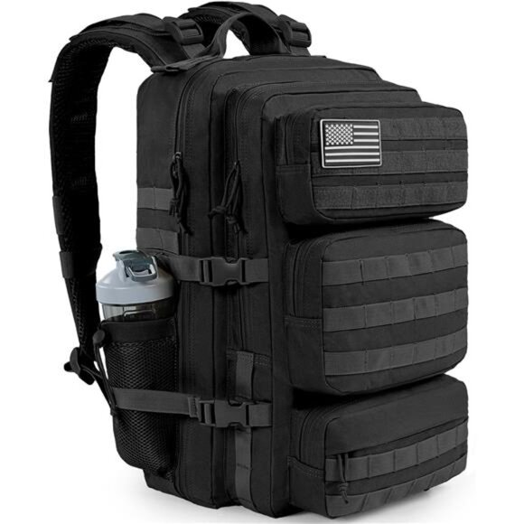 Tactical Military Backpack 50L Black Molle Hiking Bug Out Bag for Men Heavy Duty - Picture 1 of 7